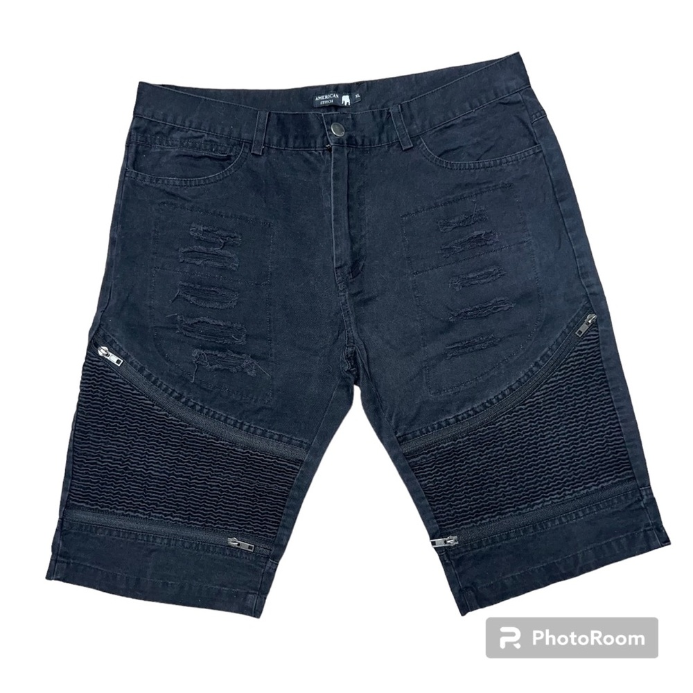 American stitch black zipper pocket shorts men’s size XL